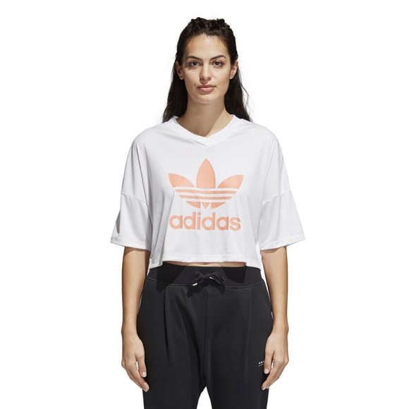 Adidas Women's Originals Trefoil Cropped Tee Size S - Picture 3 of 9